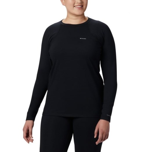 Women's Columbia Midweight Stretch Long Sleeve Sweatshirts Black | Plus Size CA-C480C